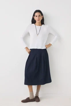 eseOese FALDA MIDI DENIM PHOENIX