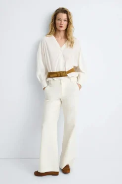 eseOese PANTALÓN FLUIDO HABANA